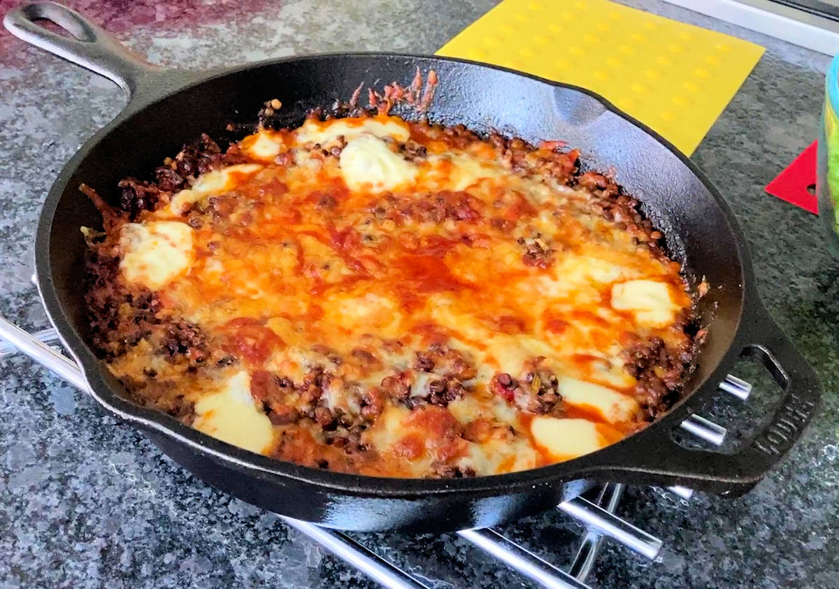 Spicy Cheesy Lentils Bake Recipe Cuisine Fiend